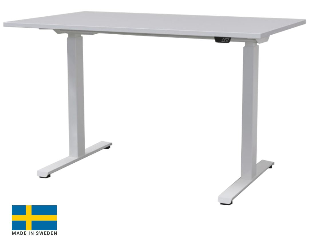 Height Adjustable Desk Scandic 3 | size: Length: 70cm, Width: 120cm, Height: 117.5cm | color: White / White | image: 0 | variant: 1006320