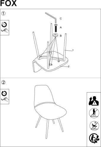 Kitchen Chair Brazilia | size: Width: 44cm, Height: 86cm, Depth: 39cm | color: Gray | image: 6 | variant: 1007710