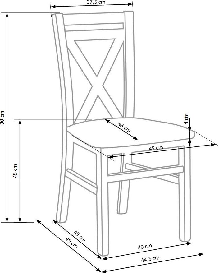 Kitchen Chair Dariusz | size: Width: 45cm, Height: 90cm, Depth: 43cm | color: Beige | image: 6 | variant: 1003015
