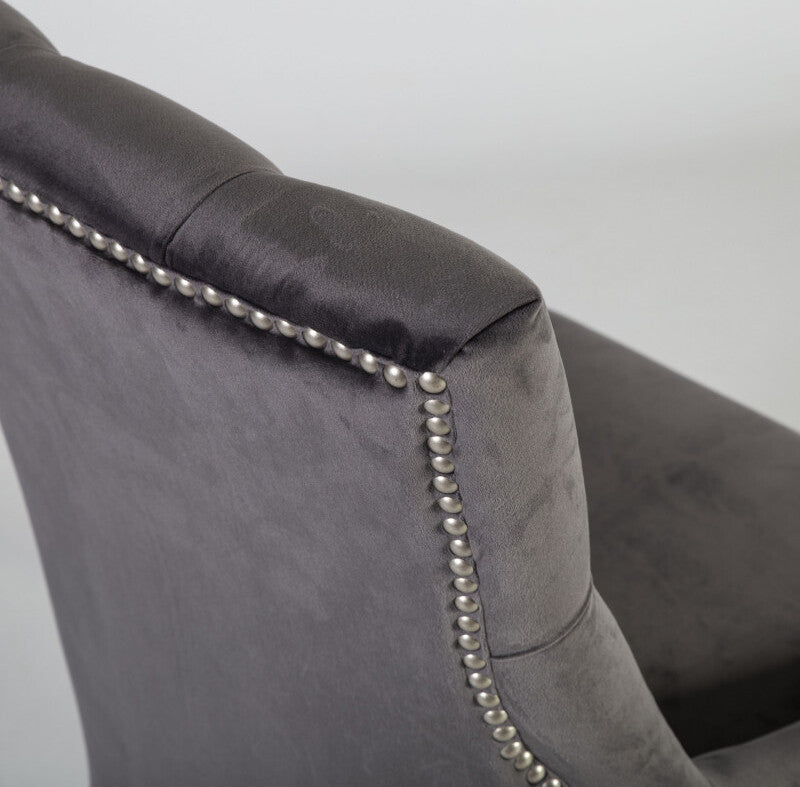 Kitchen Chair East Berkhamsted | size: Width: 53cm, Height: 94cm, Depth: 63cm | color: Gray | image: 2 | variant: 1005316