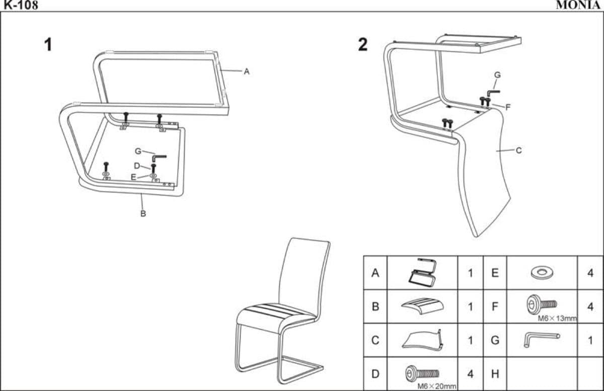Kitchen Chair East Eastleigh | size: Width: 44cm, Height: 96cm, Depth: 48cm | color: White | image: 4 | variant: 1006970