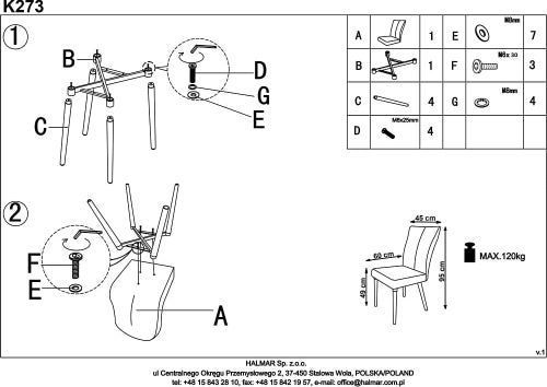 Kitchen Chair East Kingston upon Thames | size: Width: 45cm, Height: 95cm, Depth: 60cm | color: Gray | image: 8 | variant: 1006978
