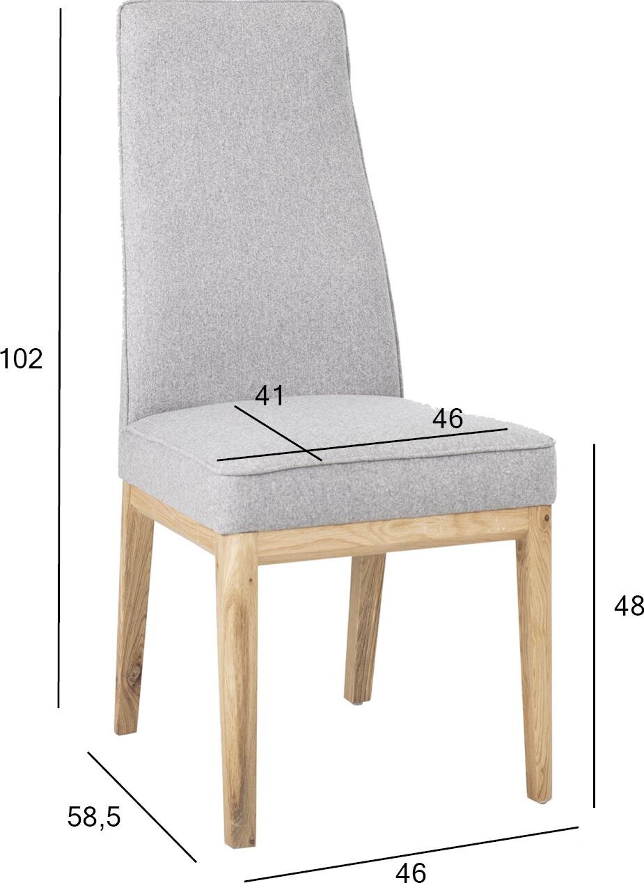 Kitchen Chair East Newport | size: Width: 46cm, Height: 102cm, Depth: 58.5cm | color: Gray | image: 6 | variant: 1005128