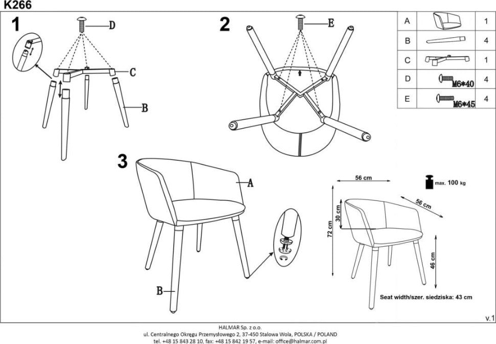 Kitchen Chair East Poole | size: Width: 56cm, Height: 72cm, Depth: 56cm | color: Gray | image: 7 | variant: 1006983