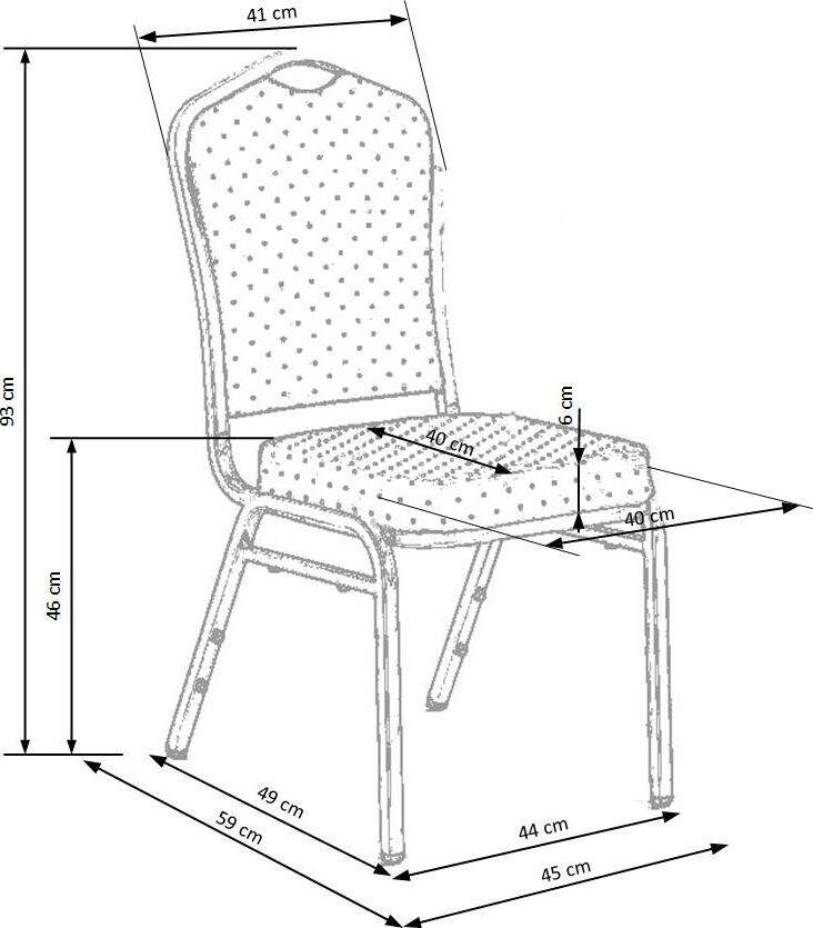 Kitchen Chair East Stoke | size: Width: 45cm, Height: 93cm, Depth: 48cm | color: Red | image: 4 | variant: 1006933