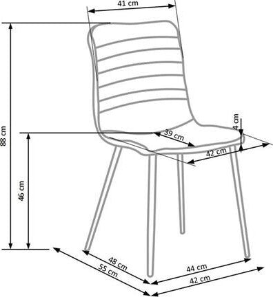 Kitchen Chair East Wolverhampton | size: Width: 42cm, Height: 88cm, Depth: 39cm | color: Gray | image: 4 | variant: 1006941