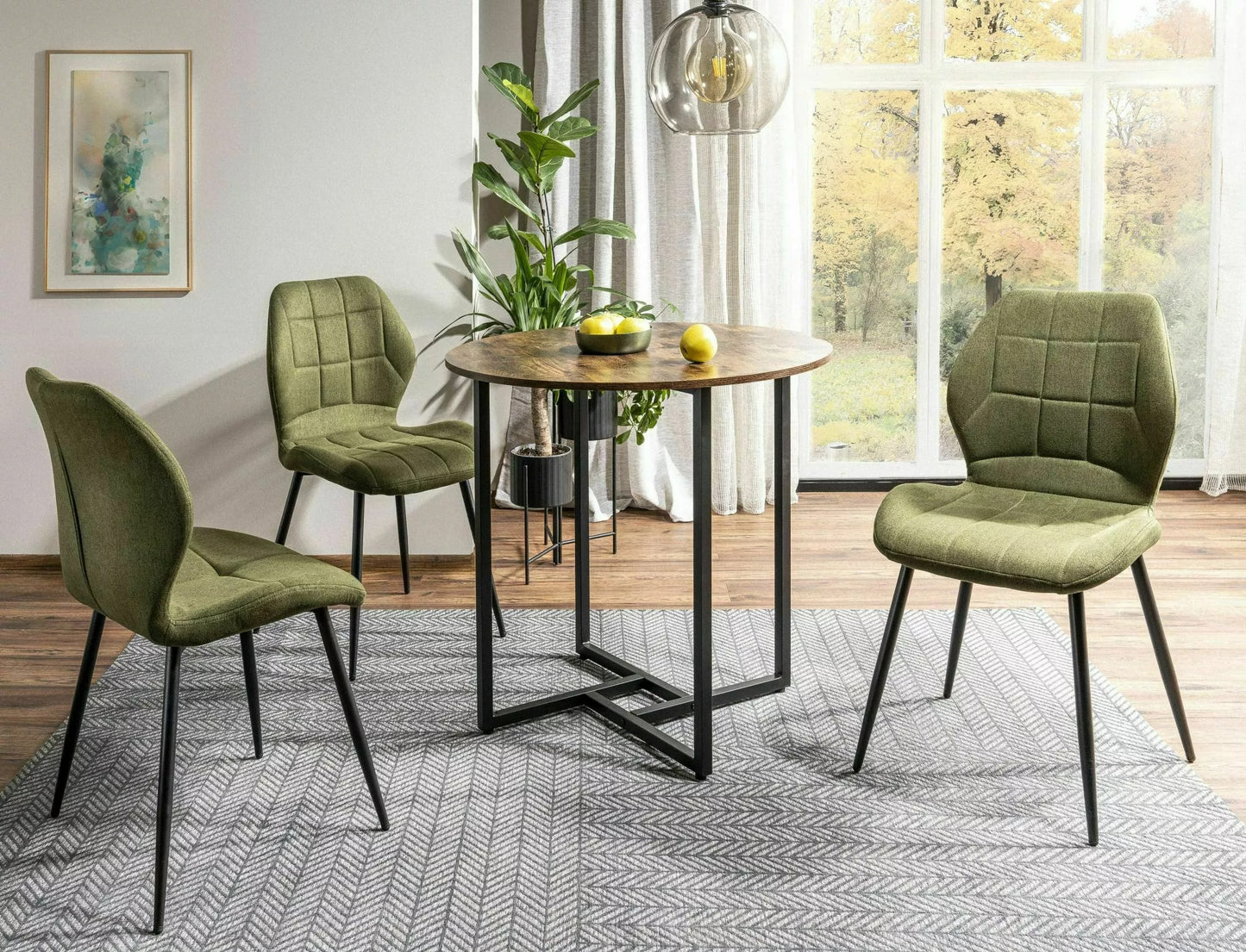 Kitchen Chair El Paso | size: Width: 48cm, Height: 86cm, Depth: 41cm | color: Olive | image: 3 | variant: 1003860