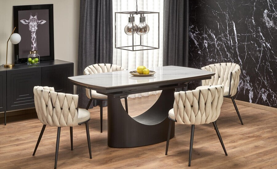 Kitchen Chair Gijon | size: Width: 57cm, Height: 79cm, Depth: 60cm | color: Beige | image: 1 | variant: 1002509