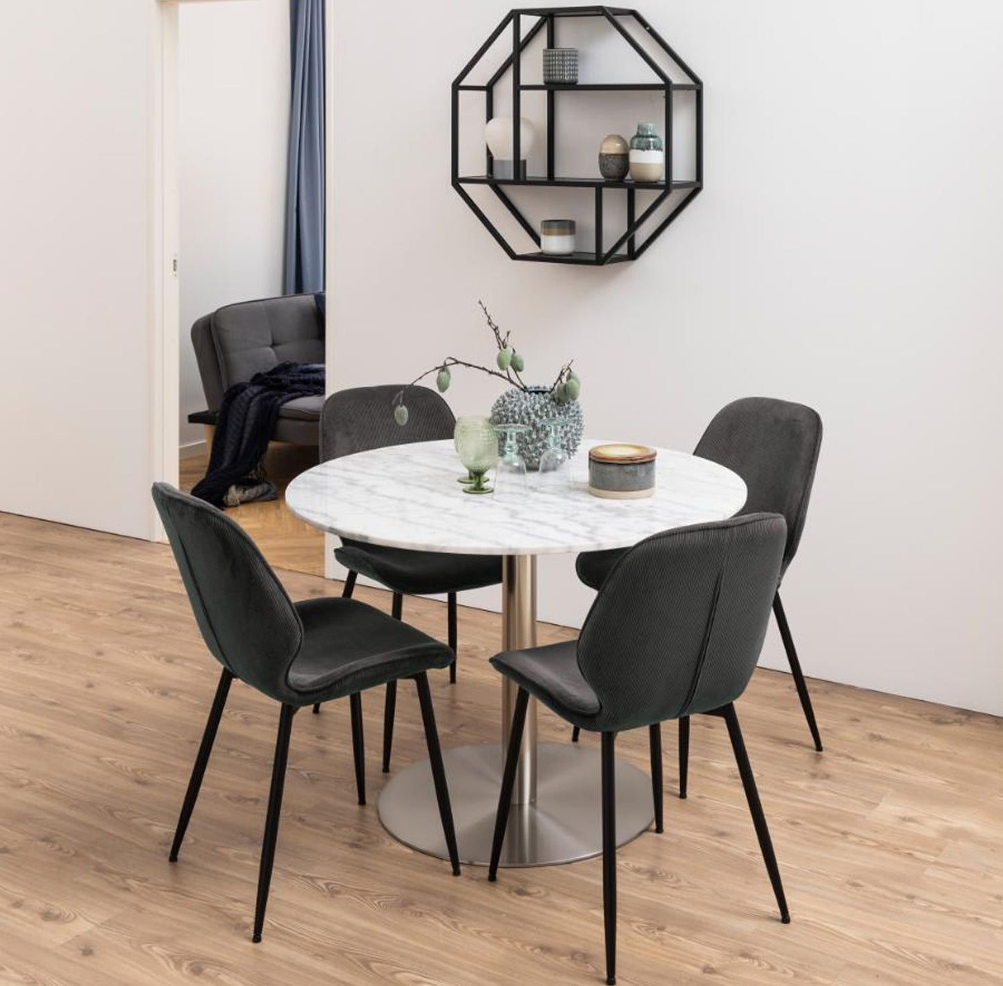 Kitchen Chair Gravesend | size: Width: 48cm, Height: 85cm, Depth: 58cm | color: Black | image: 3 | variant: 1000855