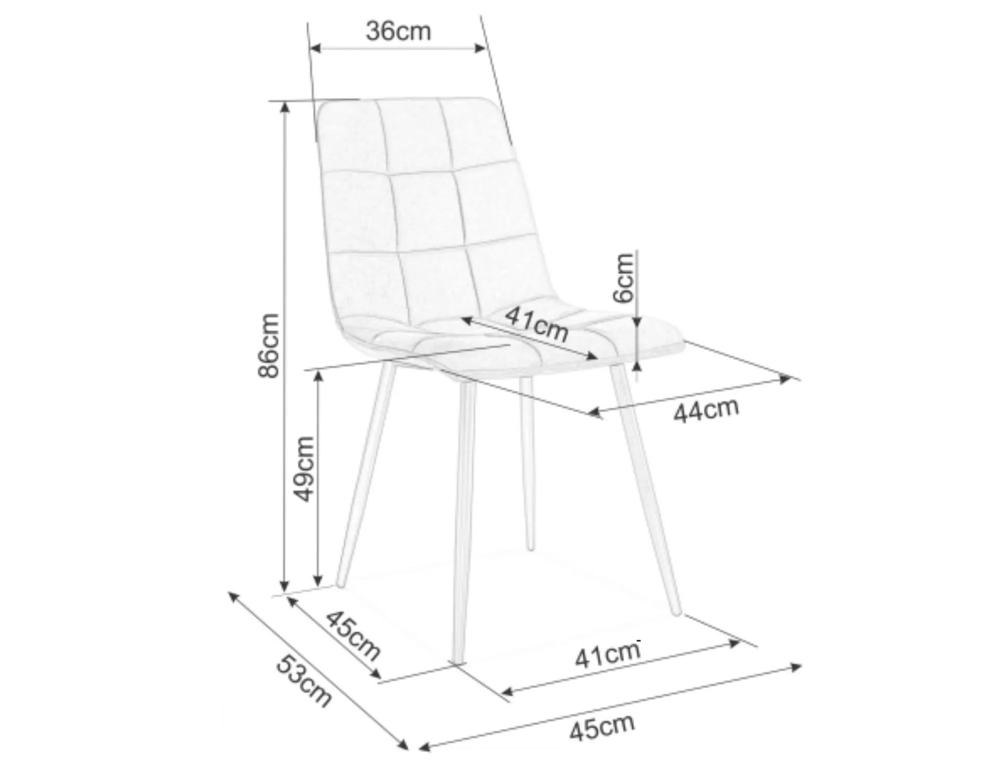 Kitchen Chair Irvine | size: Width: 45cm, Height: 86cm, Depth: 41cm | color: Green | image: 5 | variant: 1003801