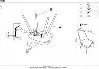 Kitchen Chair K214 | size: Width: 45cm, Height: 90cm, Depth: 53cm | color: Gray | image: 8 | variant: 1003084