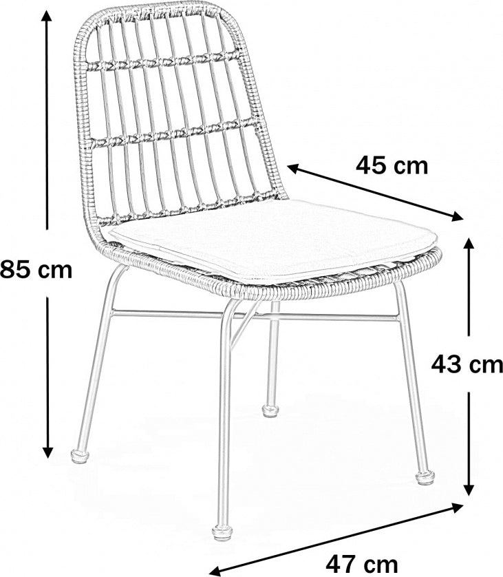 Kitchen Chair K401 | size: Width: 47cm, Height: 85cm, Depth: 45cm | color: Beige | image: 10 | variant: 1003214