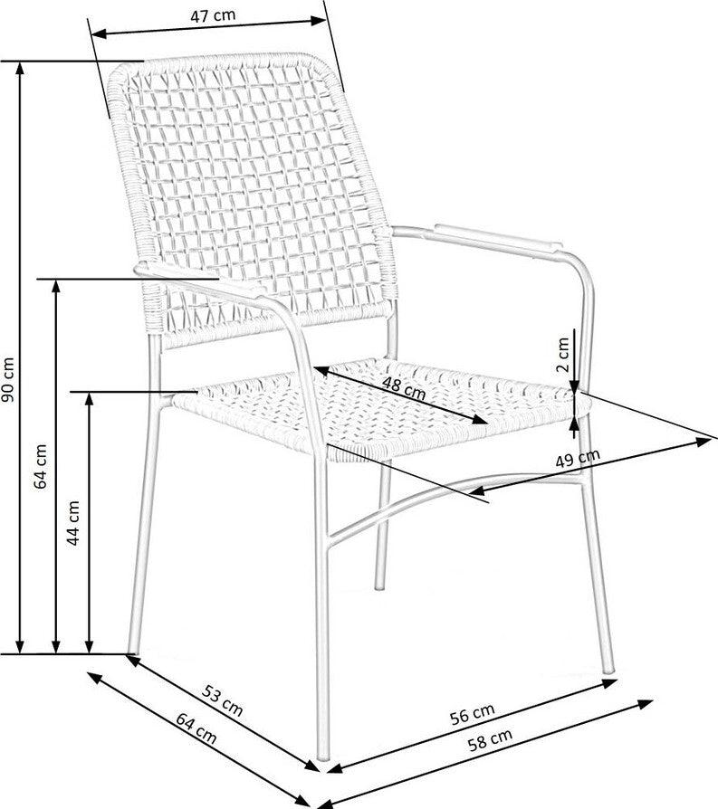 Kitchen Chair K457 | size: Width: 59cm, Height: 90cm, Depth: 62cm | color: Beige | image: 8 | variant: 1011959