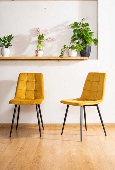 Kitchen Chair Medina | size: Width: 47cm, Height: 87cm, Depth: 41cm | color: Yellow | image: 5 | variant: 1003671