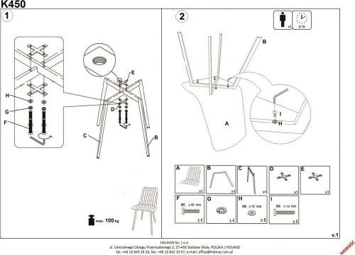 Kitchen Chair Tehran | size: Width: 44cm, Height: 85cm, Depth: 58cm | color: Blue | image: 9 | variant: 1002398