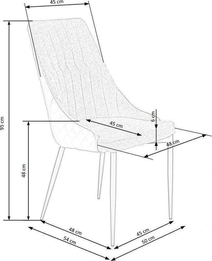 Kitchen Chair West Aberdeen | size: Width: 50cm, Height: 95cm, Depth: 54cm | color: Blue | image: 6 | variant: 1007096