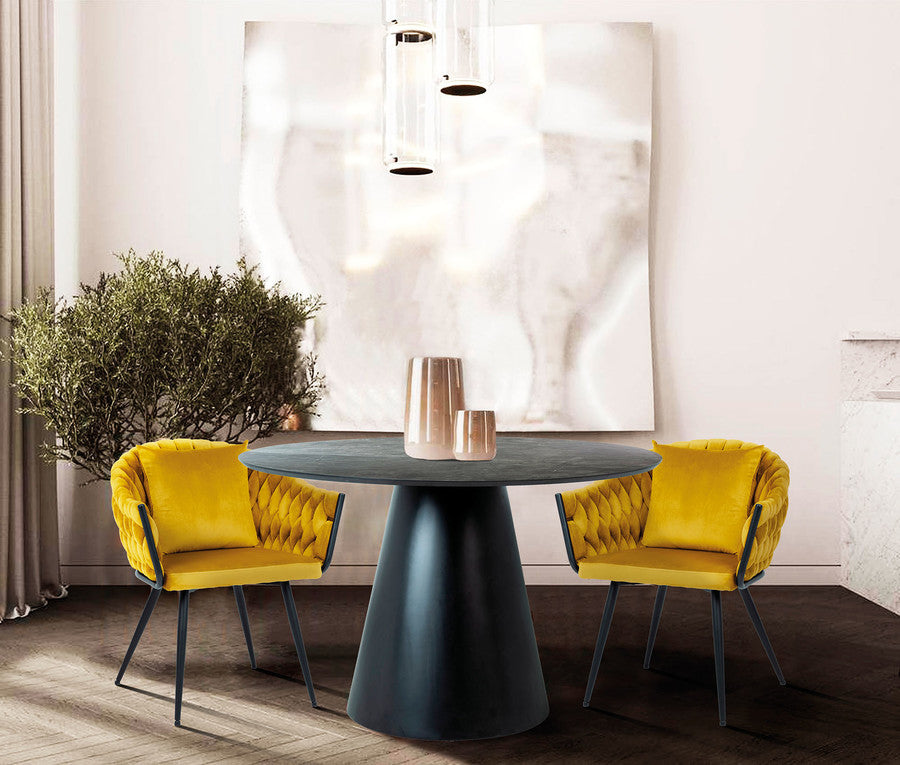 Kitchen Table Angel | size: Length: 120cm, Width: 120cm, Height: 76cm, Diameter: 120cm | color: Gray | image: 2 | variant: 1012355