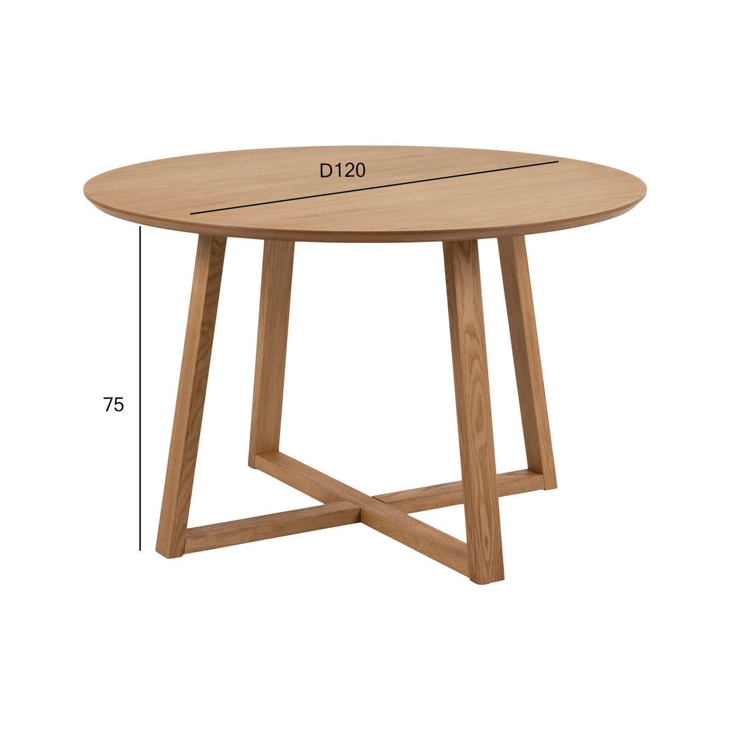 Kitchen Table Catania | size: Length: 120cm, Width: 120cm, Height: 75cm, Diameter: 120cm | color: Beige | image: 4 | variant: 1001532