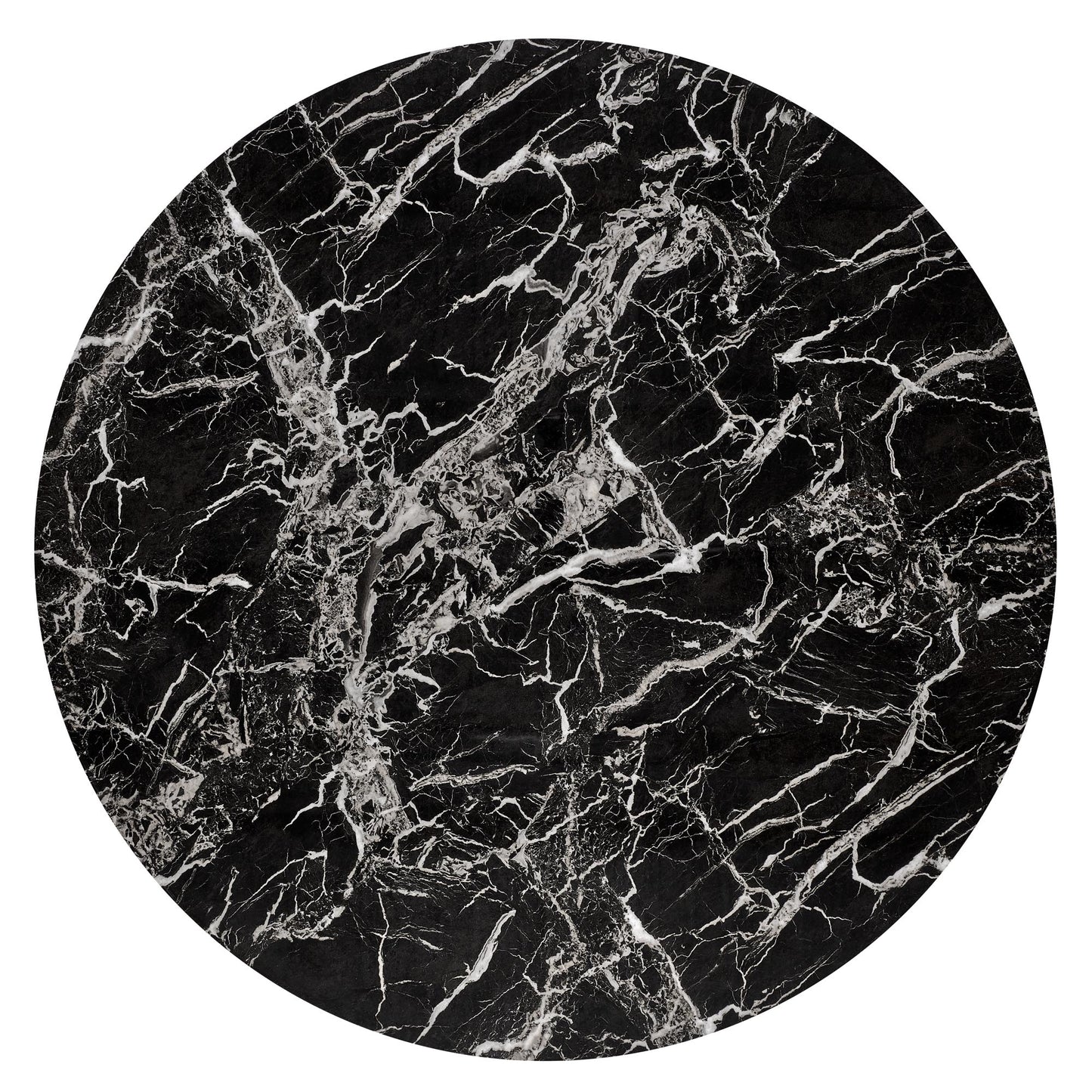 Kitchen Table Chennai | size: Length: 100cm, Width: 100cm, Height: 73cm, Diameter: 100cm | color: Marble/Black/Gold | image: 5 | variant: 1003206