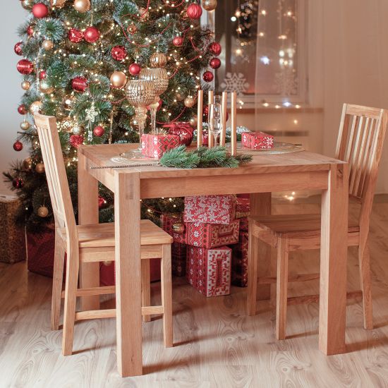 Kitchen Table Drammen | size: Length: 90cm, Width: 90cm, Height: 76cm | color: Oak | image: 8 | variant: 1005077