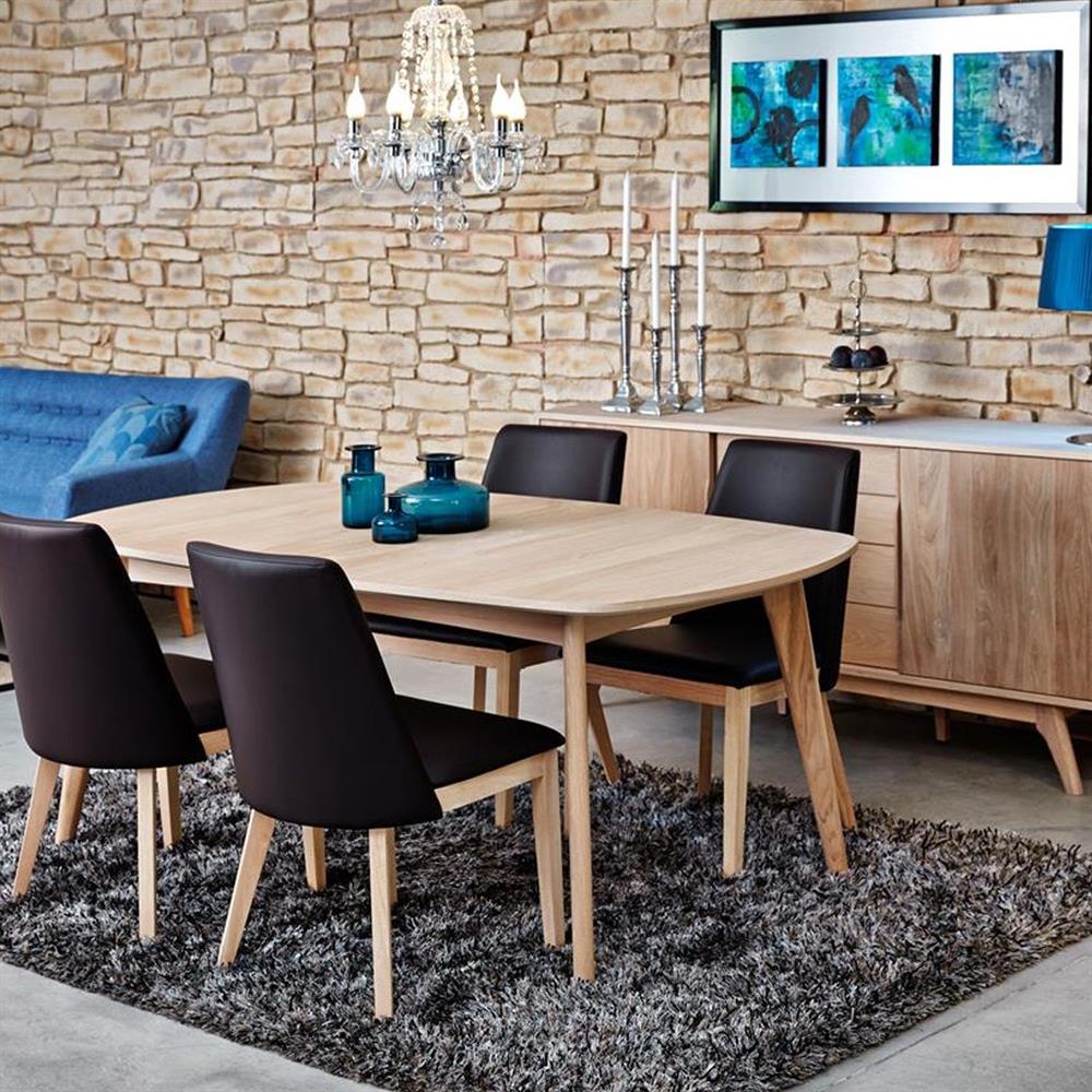 Kitchen Table East Bargoed | size: Length: 102cm, Width: 180cm, Height: 76cm | color: Oak | image: 3 | variant: 1006009