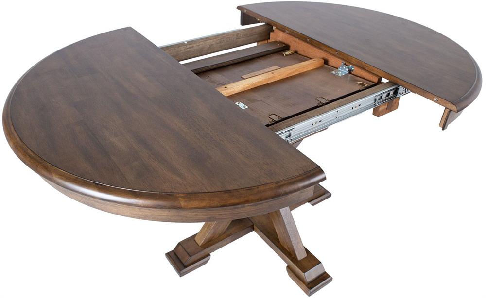 Kitchen Table East Belgrade | size: Length: 106cm, Width: 152cm, Height: 76cm, Diameter: 106cm | color: Brown | image: 3 | variant: 1006015