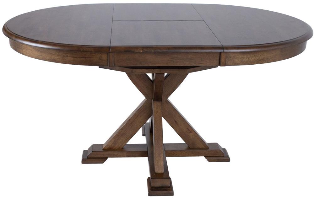Kitchen Table East Belgrade | size: Length: 106cm, Width: 152cm, Height: 76cm, Diameter: 106cm | color: Brown | image: 4 | variant: 1006015