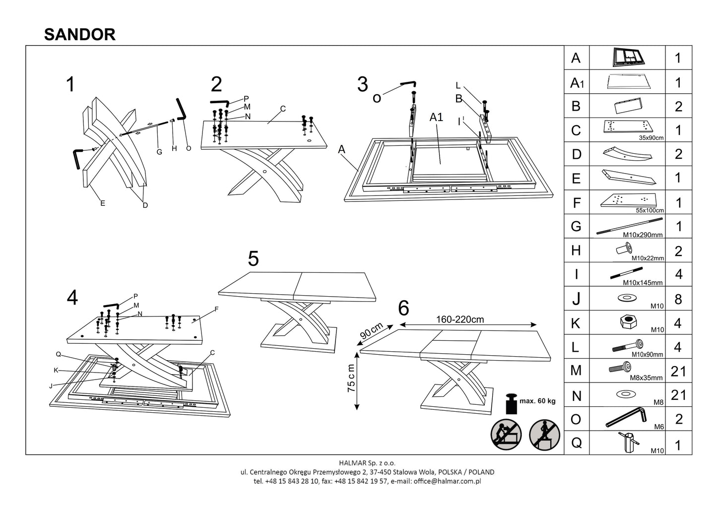 Kitchen Table East Hobart | size: Length: 90cm, Width: 220cm, Height: 75cm | color: Black/Oak | image: 3 | variant: 1006867