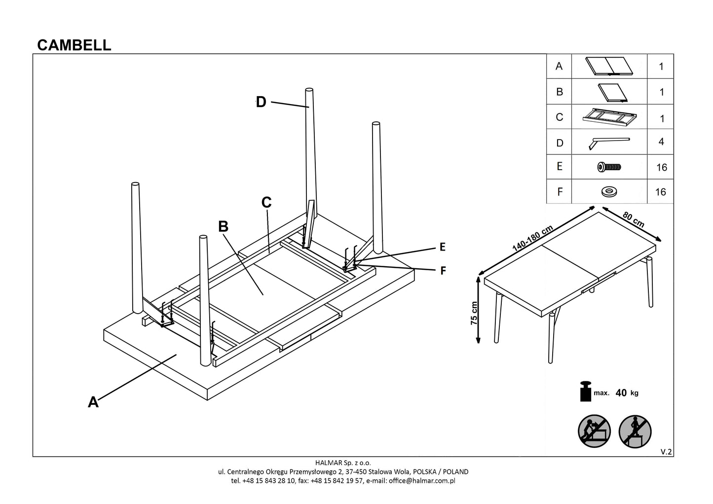 Kitchen Table East Vancouver | size: Length: 80cm, Width: 180cm, Height: 74cm | color: Black/Oak | image: 10 | variant: 1006831