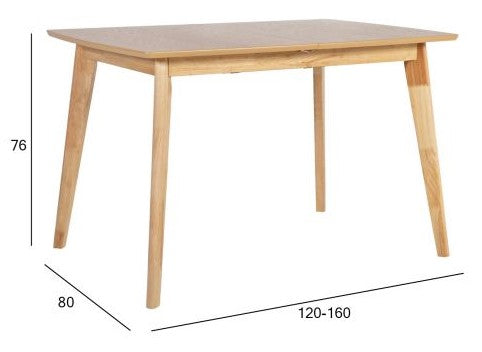 Kitchen Table Jonna | size: Length: 80cm, Width: 160cm, Height: 76cm | color: Oak | image: 4 | variant: 1011248