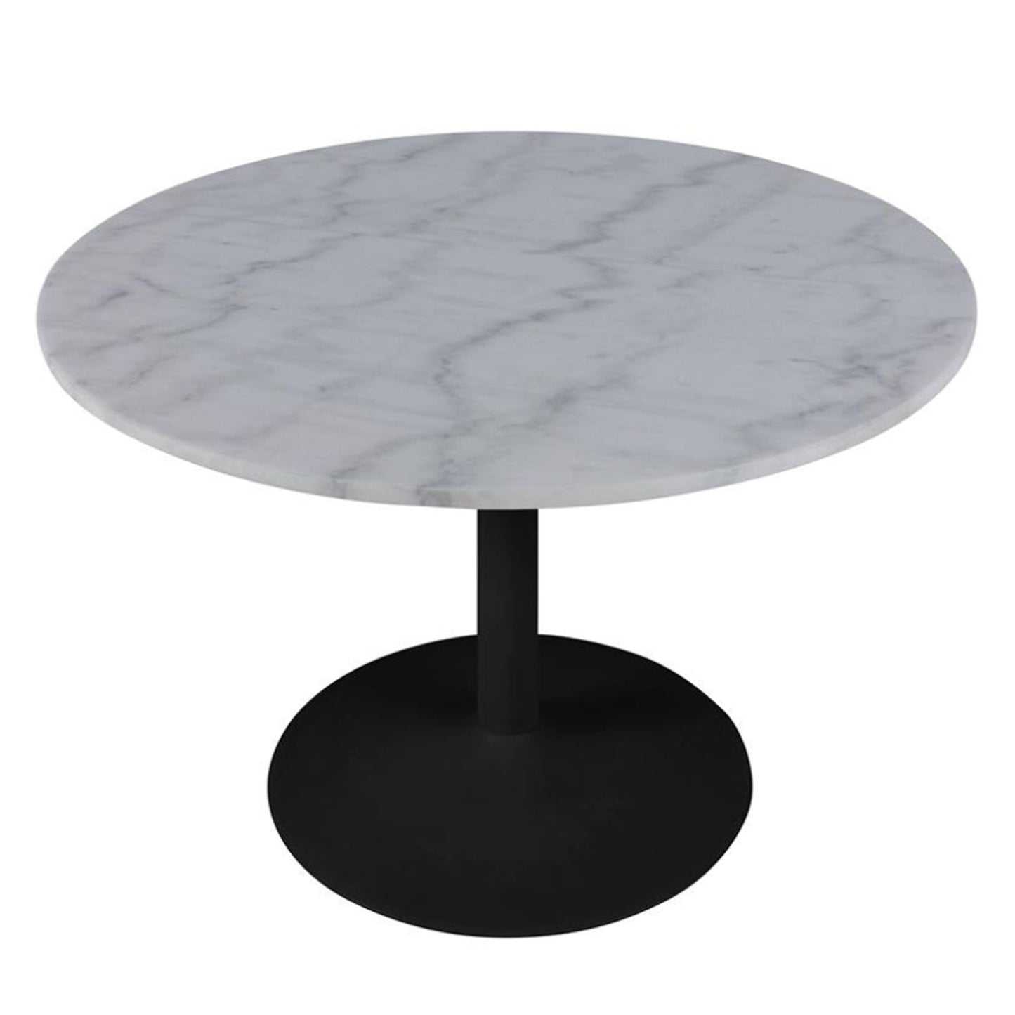 Kitchen Table Lausanne | size: Length: 110cm, Width: 110cm, Height: 75cm, Diameter: 110cm | color: White/Black | image: 1 | variant: 1001578