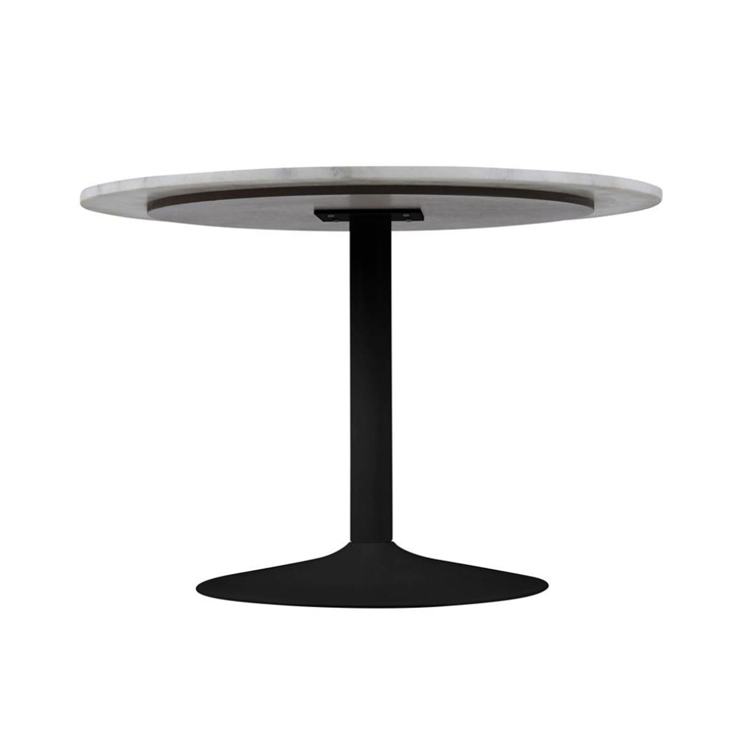 Kitchen Table Lausanne | size: Length: 110cm, Width: 110cm, Height: 75cm, Diameter: 110cm | color: White/Black | image: 2 | variant: 1001578