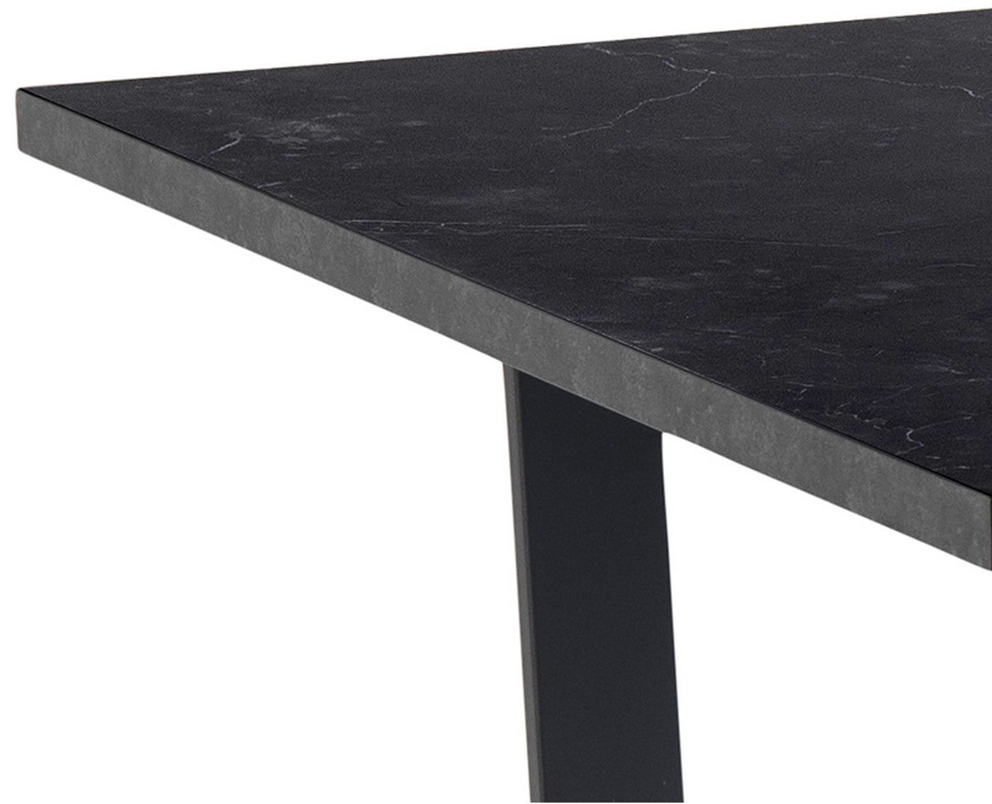 Kitchen Table Lucerne | size: Length: 90cm, Width: 160cm, Height: 74cm | color: Black | image: 2 | variant: 1005486