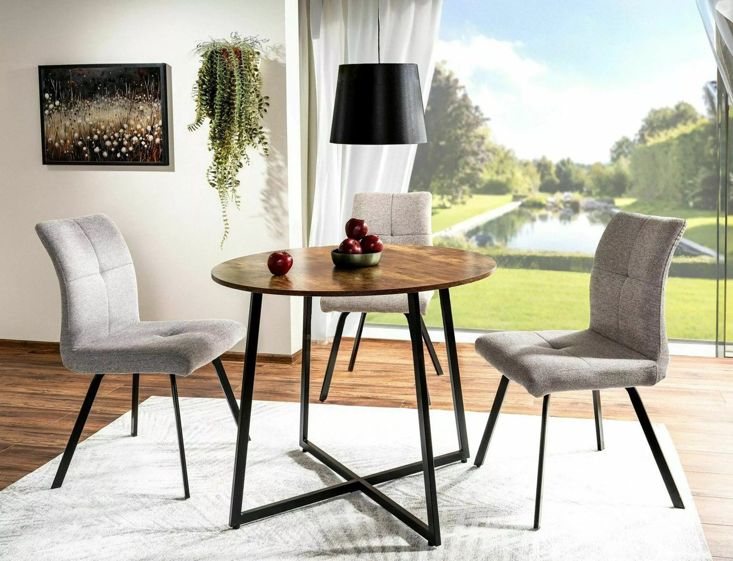 Kitchen Table Luna | size: Length: 90cm, Width: 90cm, Height: 76cm, Diameter: 90cm | color: Brown | image: 2 | variant: 1006621