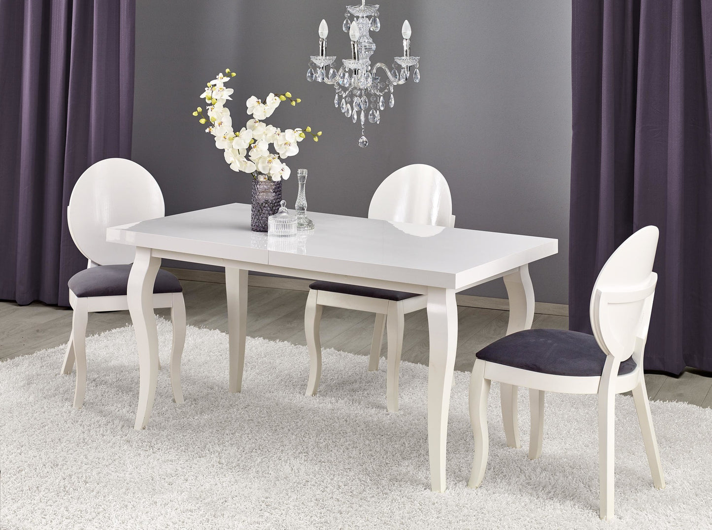 Kitchen Table Mozart 1 | size: Length: 90cm, Width: 240cm, Height: 75cm | color: White | image: 10 | variant: 1011280