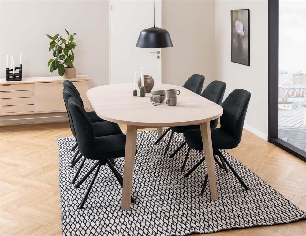 Kitchen Table Naples | size: Length: 120cm, Width: 220cm, Height: 75cm, Diameter: 120cm | color: Oak | image: 6 | variant: 1001523