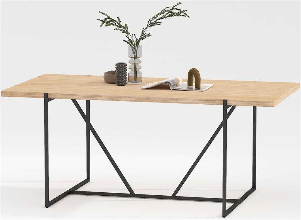 Kitchen Table Thun | size: Length: 90cm, Width: 160cm, Height: 75cm | color: Oak | image: 4 | variant: 1006000