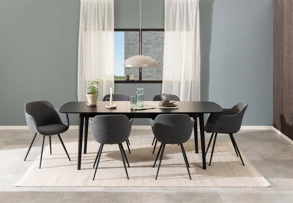 Kitchen Table Venice | size: Length: 90cm, Width: 219cm, Height: 75cm | color: Black | image: 7 | variant: 1001535