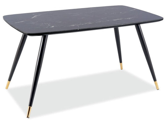 Kitchen Table West Brindisi | size: Length: 80cm, Width: 140cm, Height: 76cm | color: Black | image: 1 | variant: 1007816