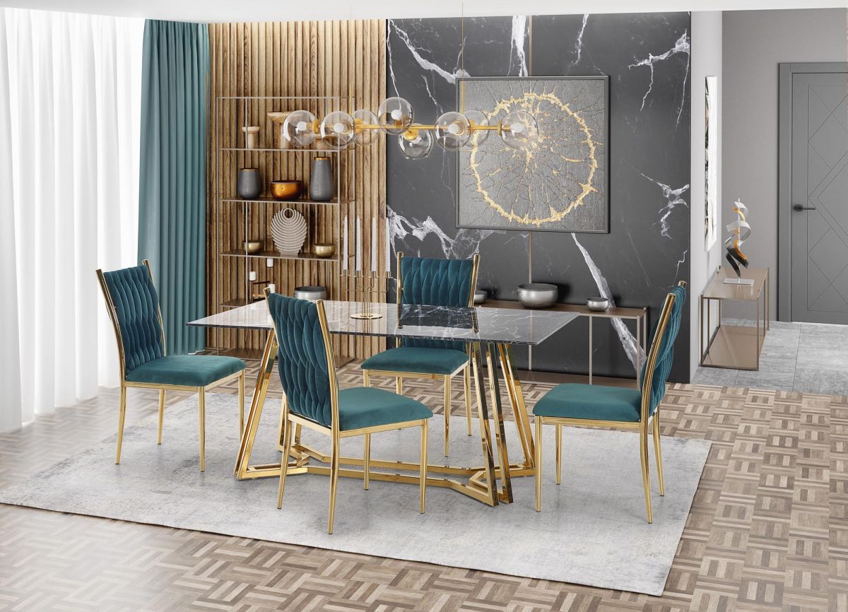 Kitchen Table West Broadstairs | size: Length: 90cm, Width: 160cm, Height: 75cm | color: Black | image: 7 | variant: 1007294