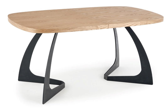 Kitchen Table West Gainsborough | size: Length: 90cm, Width: 200cm, Height: 75cm | color: Black/Oak | image: 1 | variant: 1007124