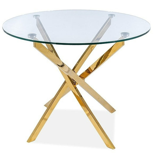 Kitchen Table West Gijon | size: Length: 90cm, Width: 90cm, Height: 75cm, Diameter: 90cm | color: Transparent | image: 0 | variant: 1007951