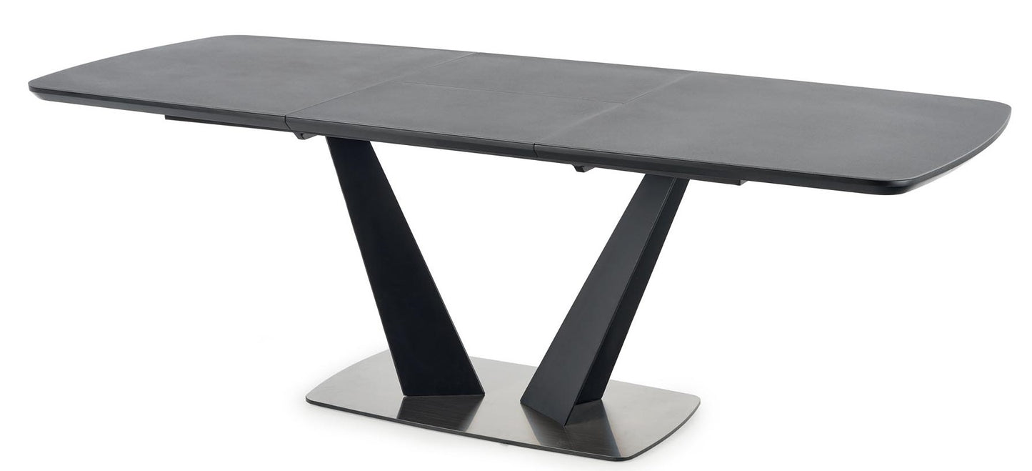 Kitchen Table West Newport | size: Length: 90cm, Width: 220cm, Height: 76cm | color: Black/Grey | image: 2 | variant: 1007190
