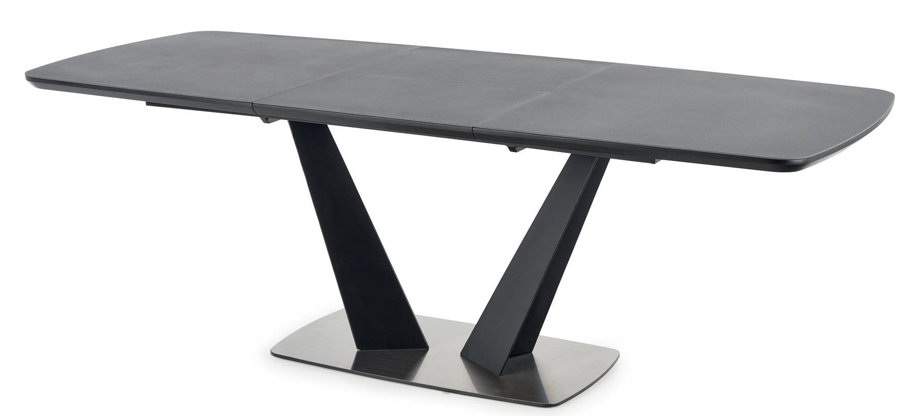 Kitchen Table West Newport | size: Length: 90cm, Width: 220cm, Height: 76cm | color: Black/Grey | image: 2 | variant: 1007190