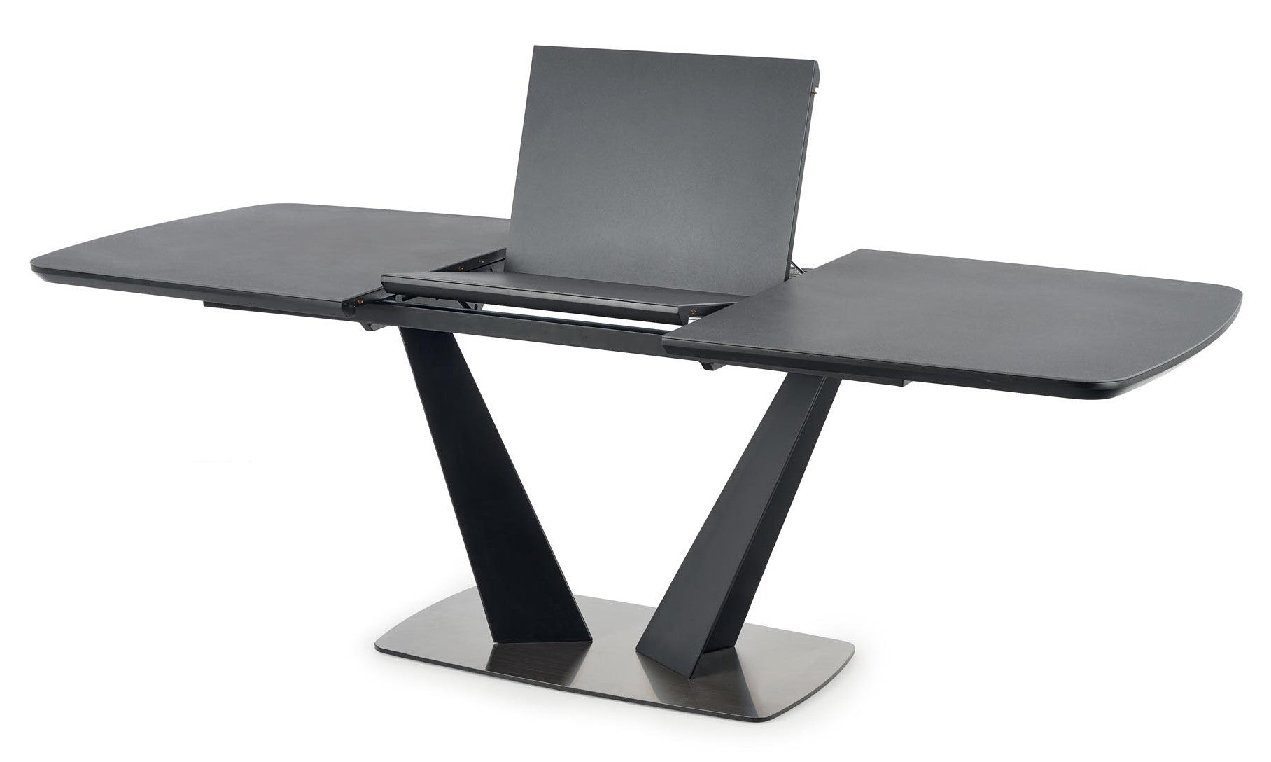 Kitchen Table West Newport | size: Length: 90cm, Width: 220cm, Height: 76cm | color: Black/Grey | image: 4 | variant: 1007190