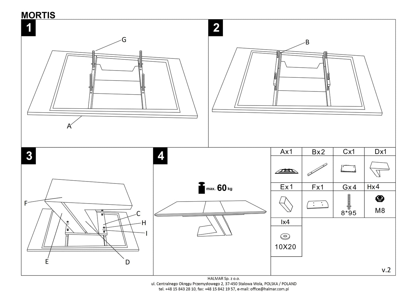 Kitchen Table West Oswestry | size: Length: 90cm, Width: 200cm, Height: 76cm | color: White/Grey | image: 9 | variant: 1007389