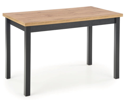Kitchen Table West Spalding | size: Length: 68cm, Width: 120cm, Height: 77cm | color: Black/Oak | image: 1 | variant: 1007127