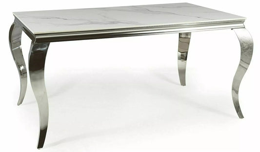 Kitchen Table West Teramo | size: Length: 90cm, Width: 150cm, Height: 75cm | color: White | image: 0 | variant: 1007976