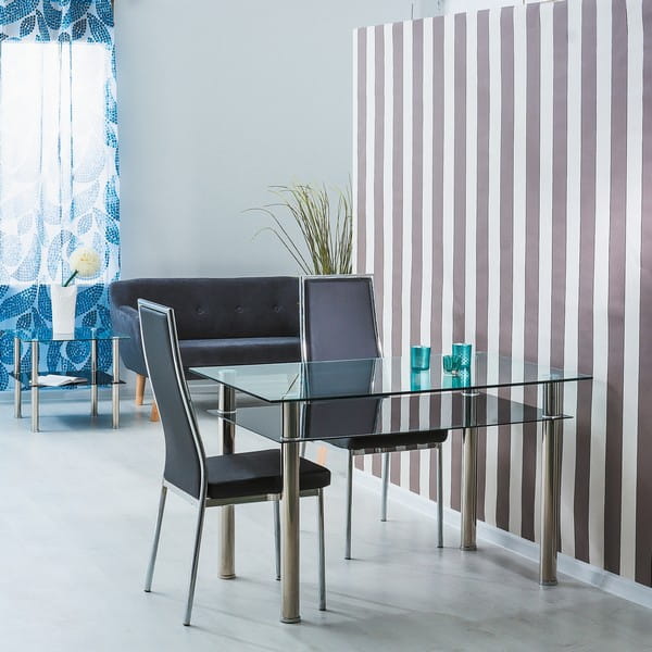 Kitchen Table West Tunis | size: Length: 60cm, Width: 90cm, Height: 75cm | color: Transparent | image: 2 | variant: 1007664