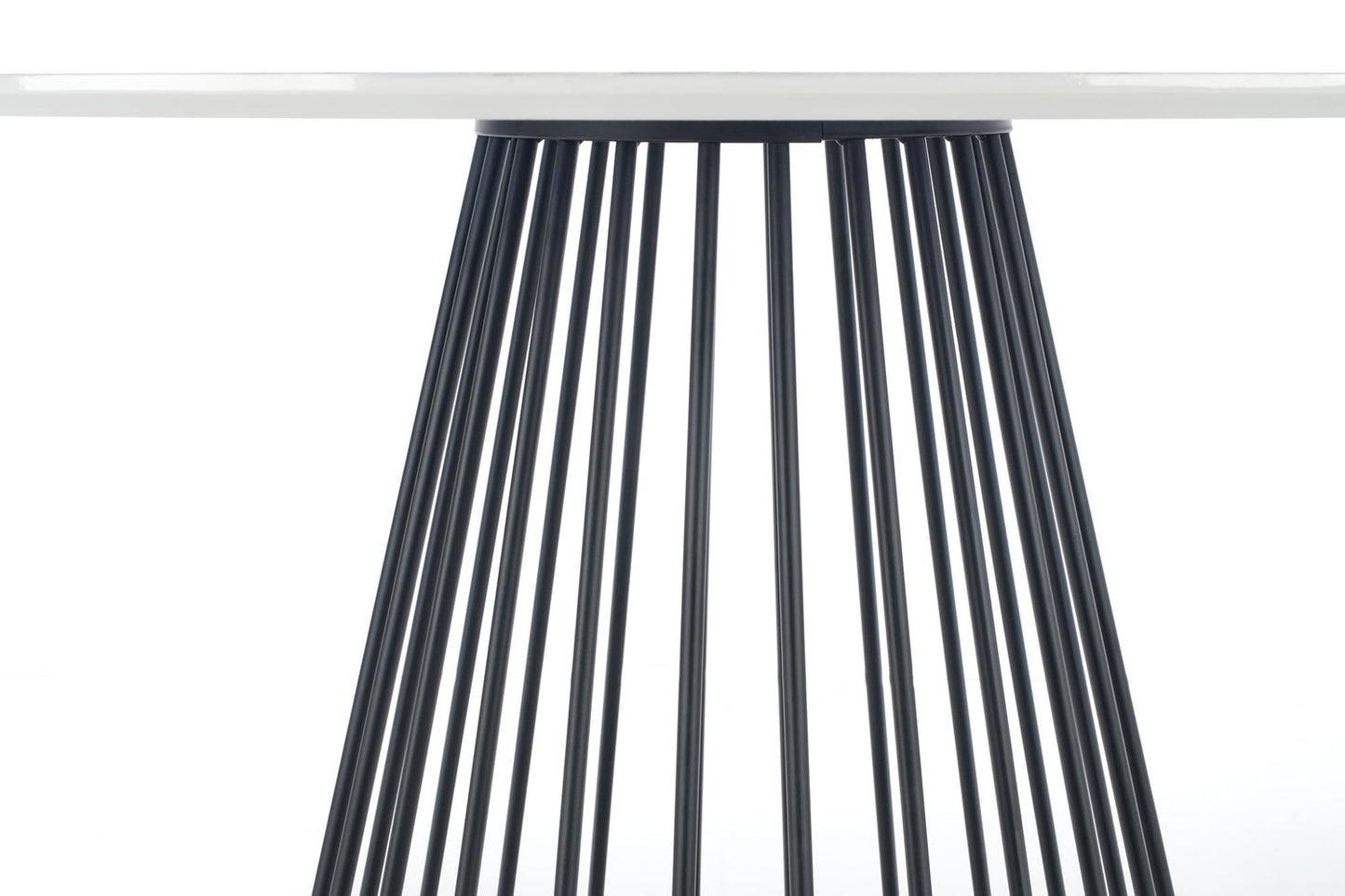 Kitchen Table West Vejle | size: Length: 110cm, Width: 110cm, Height: 75cm, Diameter: 110cm | color: White/Black | image: 5 | variant: 1007497
